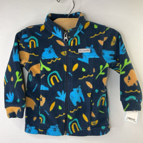 Size 18-24m: Columbia Navy/Multi Animals Fleece Zip Coat