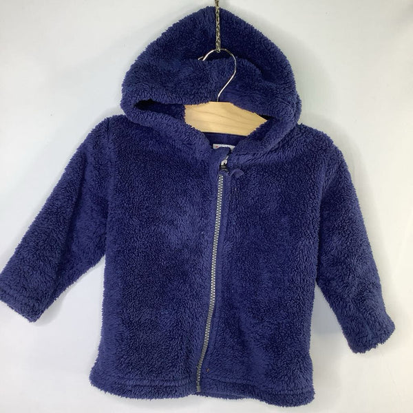 Size 18-24m (80): Hanna Andersson Navy Marshmallow Fleece Zip Hoodie