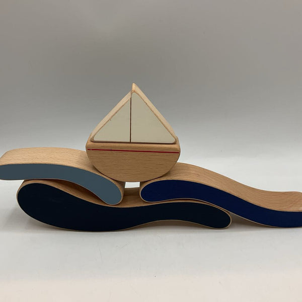 Wooden Stacking Waves/Boat