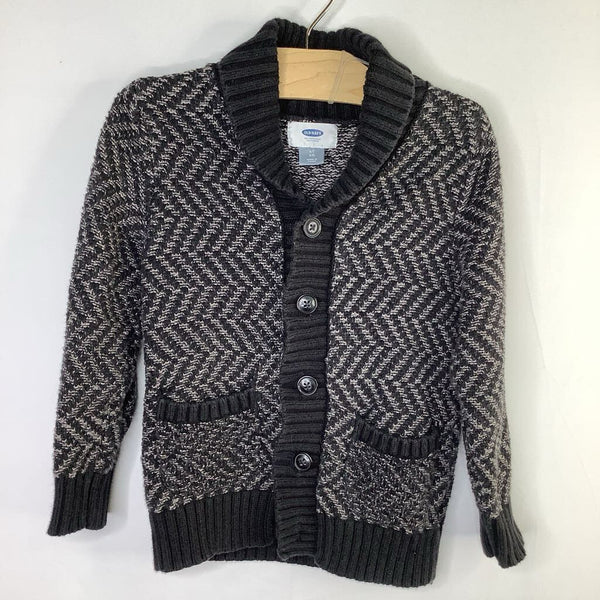 Size 4: Old Navy Black/Gray Shawl Collar Cardigan