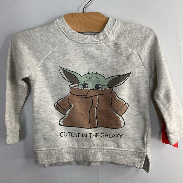 Size 18m: Star Wars Gray Yoda Sweatshirt