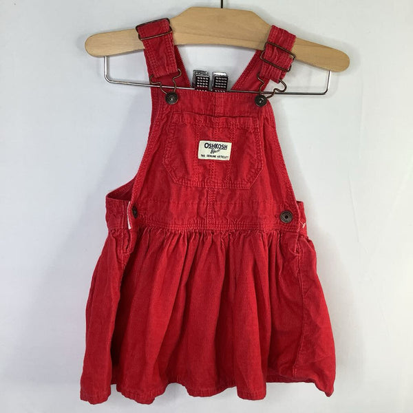 Size 2: OshKosh Red Corduroy Overall Dress