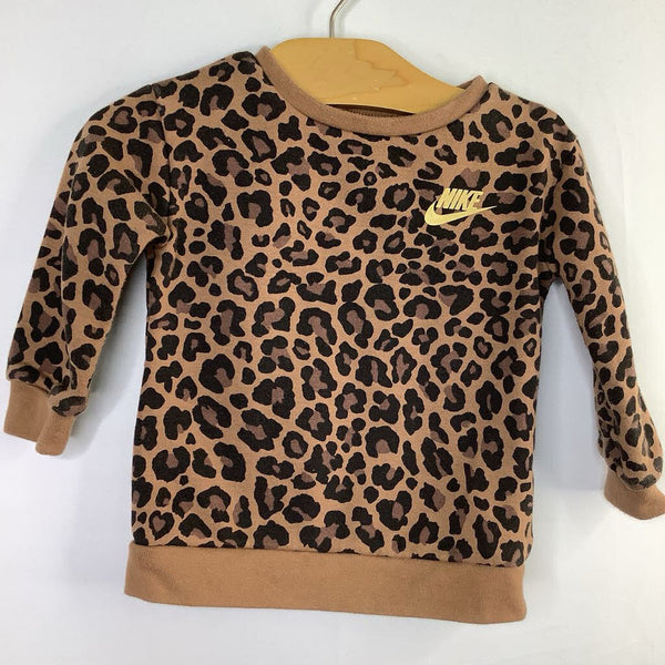 Size 2: Nike Brown Leopard Print Sweatshirt