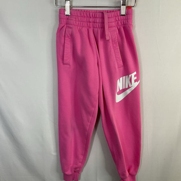 Size 6-7: Nike Pink/White Logo Joggers