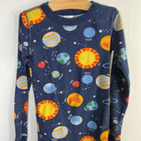 Size 8 (130): Hanna Andersson Blue/Multi Solar System Organic Cotton 2pc PJs