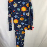 Size 8 (130): Hanna Andersson Blue/Multi Solar System Organic Cotton 2pc PJs