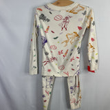 Size 4 (100): Hanna Andersson White/Multi Frozen II Organic Cotton 2pc PJs