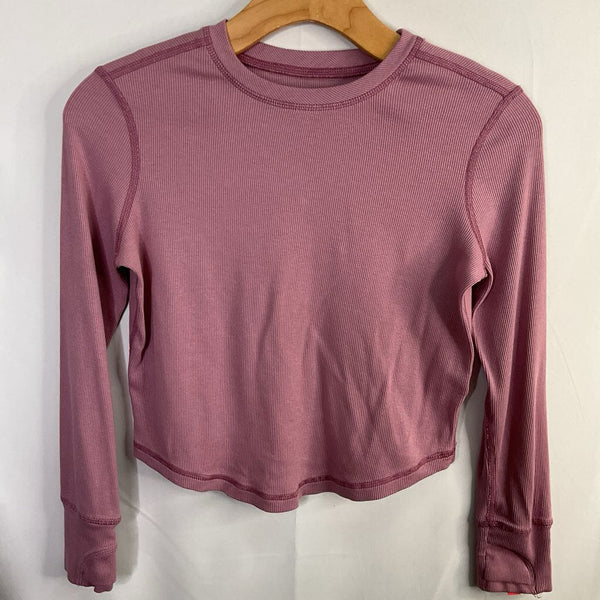 Size 8 (130): Hanna Andersson Purple Ribbed Long Sleeve Shirt