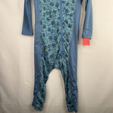 Size 2: Columbia Blue/Multi Insects Long Sleeve Rash Guard Suit