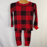 Size 3: Gap Red/Black Plaid 2pc PJs