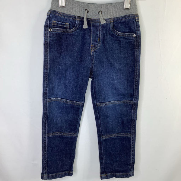 Size 4 (100): Hanna Andersson Blue Double Knee Drawstring Jeans