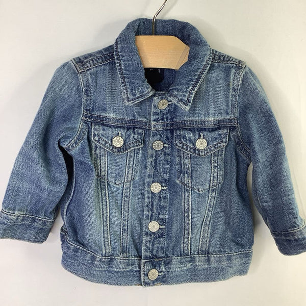 Size 6-12m: Gap Blue Denim Snap-Up Jacket