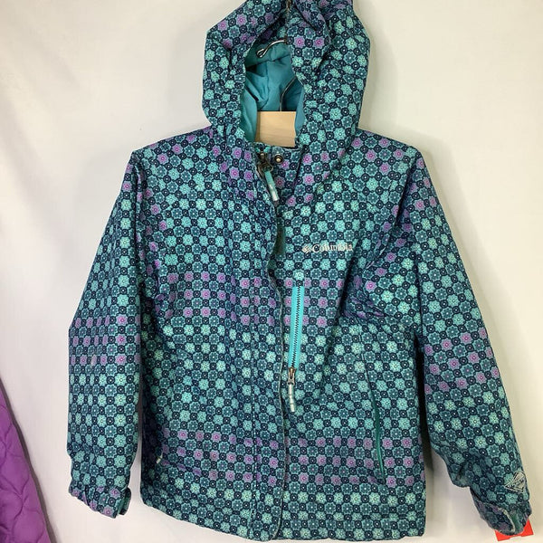 Size 4-5: Columbia Blue/Purple Floral Omni-Heat Coat REDUCED