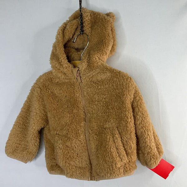 Size 3-6m: Old Navy Brown Teddy Ear Fleece Zip Hoodie