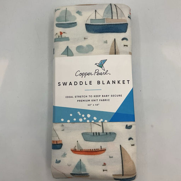 Copper Pearl White/Multi Ships Bamboo Swaddle Blanket NEW