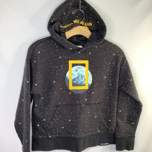 Size 10: Gap Black/Multi Nat Geo Space Pullover Hoodie