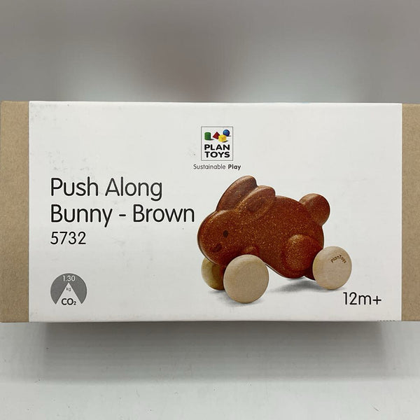 PlanToys Brown Push Along Bunny
