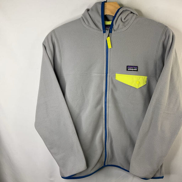 Size 10: Patagonia Gray/Blue/Green Trim Fleece ZIp Hoodie