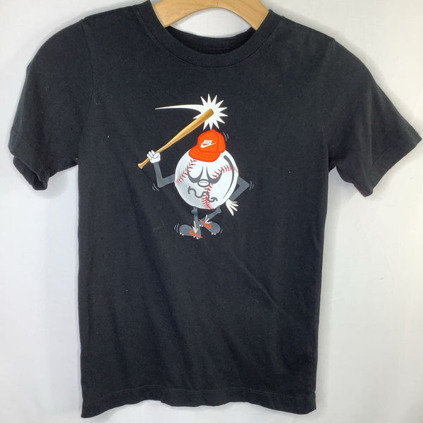 Size 8-9: Nike Black Swaggy Baseball T-Shirt