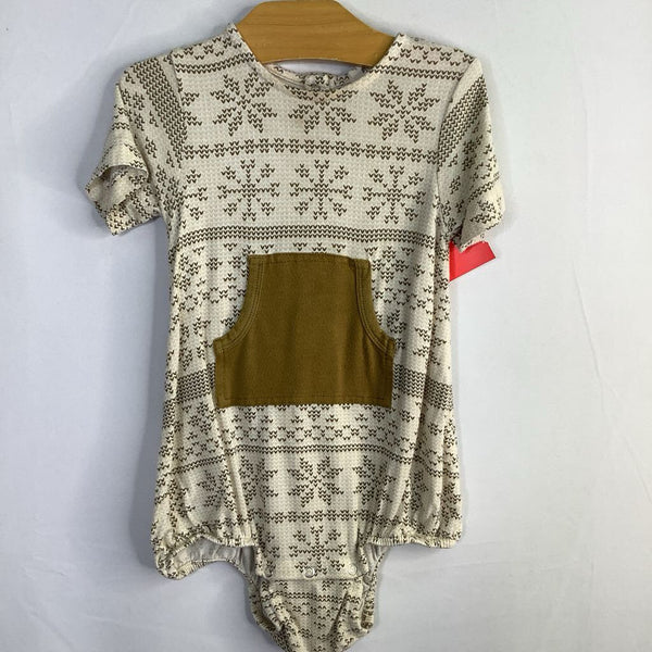 Size 6-12m: Kate Quinn Beige Arrows Bubble Romper