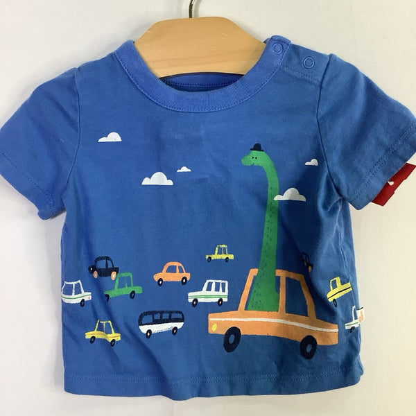 Size 3-6m: Gap Blue/Multi Dino Car T-Shirt