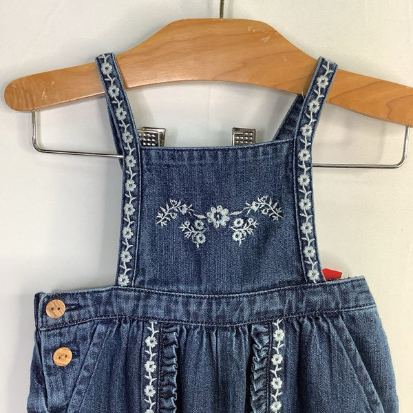 Size 12-18m: Old Navy Blue Floral Embroidered Overalls NEW w/ Tags