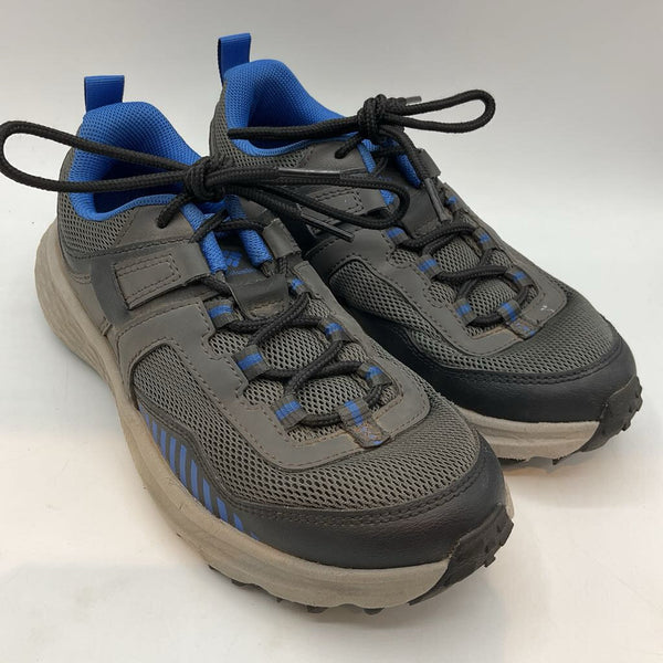 Size 3Y: Columbia Gray/Blue Lace-Up Hiking Sneakers
