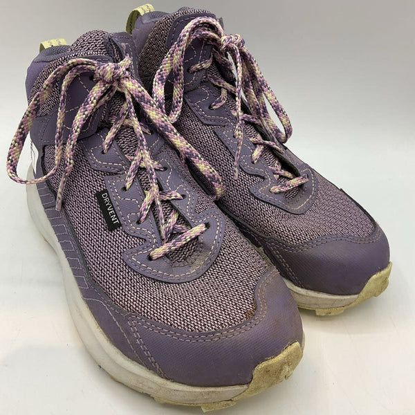 Size 1Y: The North Face Purple/Green Trim Dryvent Lace-Up Hiking Boots