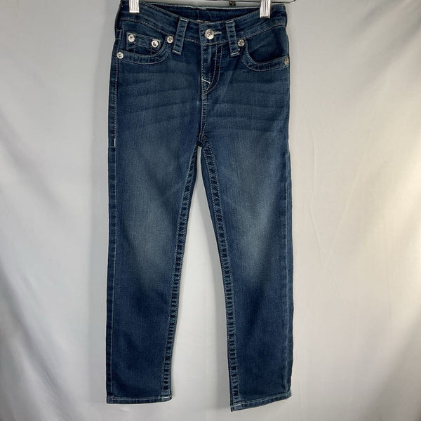 Size 7: True Religion Blue Adjustable Waist Jeans