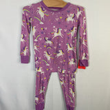 Size 18-24m: Little Sleepies Purple Rainbow Unicorns Bamboo 2pc PJs