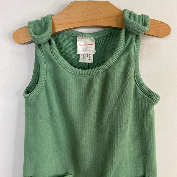 Size 12-18m (75): Hanna Andersson Green Terry Cloth Overalls