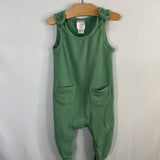 Size 12-18m (75): Hanna Andersson Green Terry Cloth Overalls