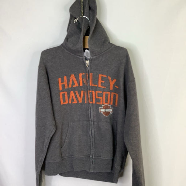 Size 6-8: Harley Davidson Gray Zip Hoodie