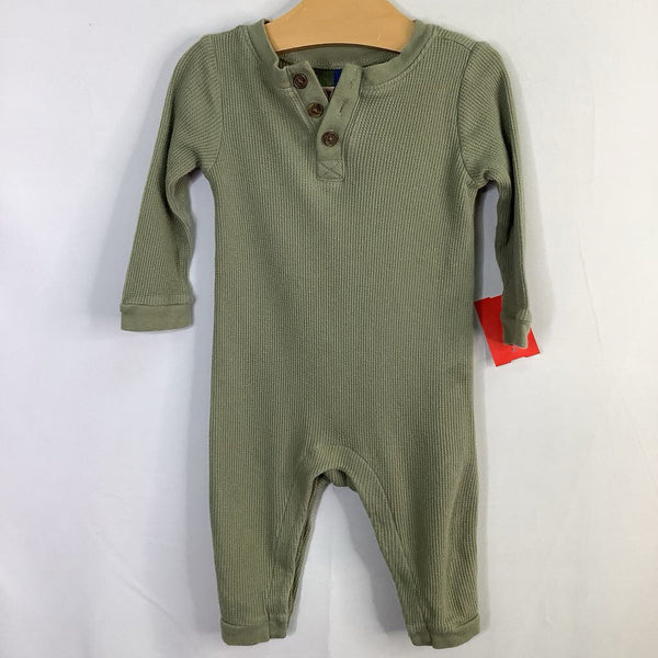 Size 6-12m: Gap Green Waffle Knit Snap Romper