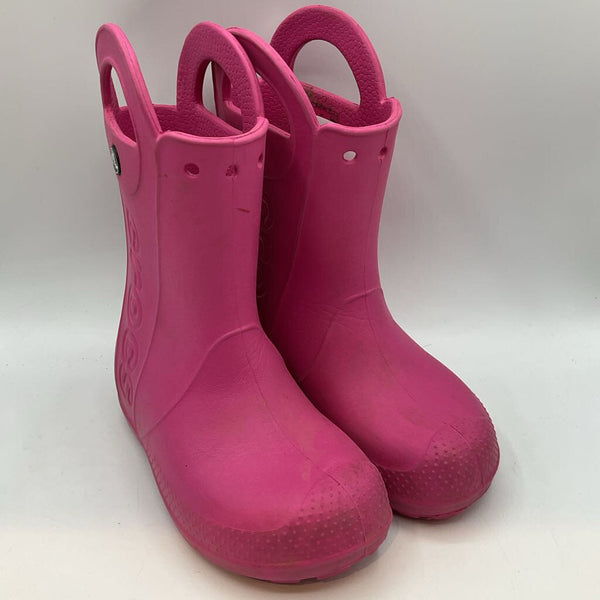 Size 13: Crocs Pink Rain Boots