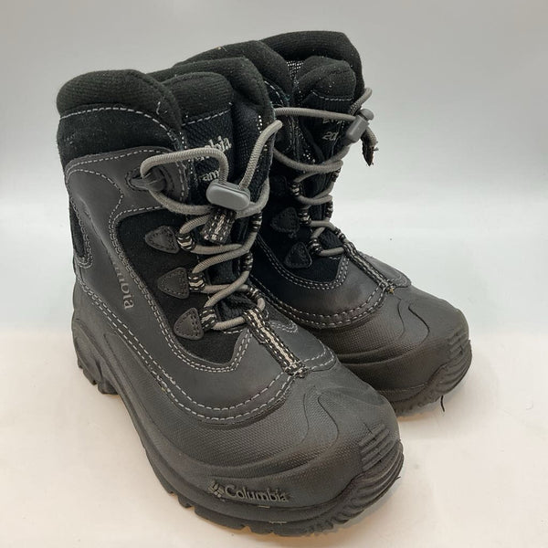 Size 1Y: Columbia Black Lace-Up Snow Boots