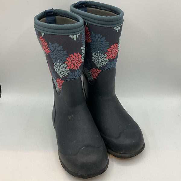 Size 13: Bogs Blue/Pink Floral 5* Insulated Rain Boots