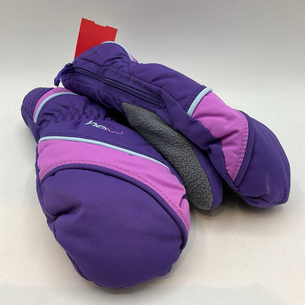 Size S: Head Two Tone Purple Snow Mittens