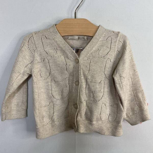 Size 3-6m: Gap Kitty Eyelet Button-Up Cardigan
