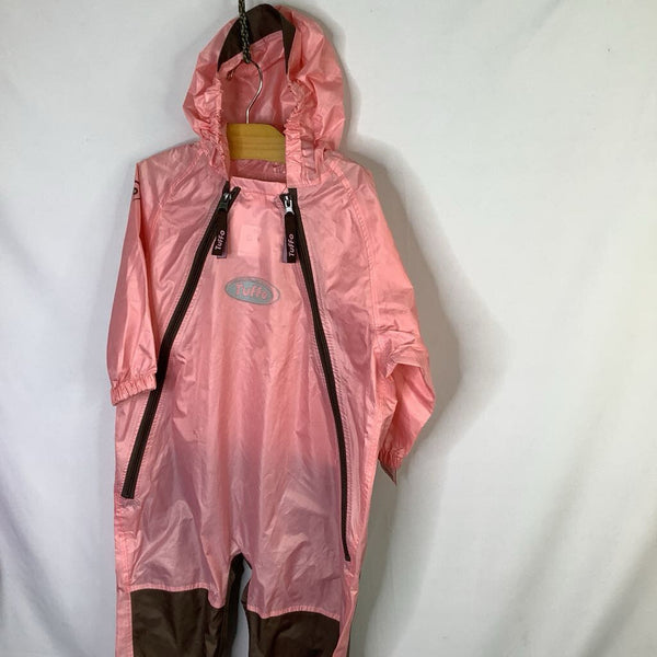 Size 3: Tuffo Pink/Brown Muddy Buddy Rain Suit