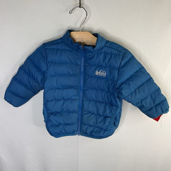 Size 12m: REI Blue Nature Print Reversible Puffer Coat