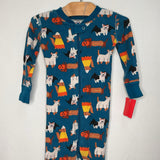 Size 18-24m (80): Hanna Andersson Blue/Colorful Halloween Dogs Organic Cotton 1pc Zip PJs