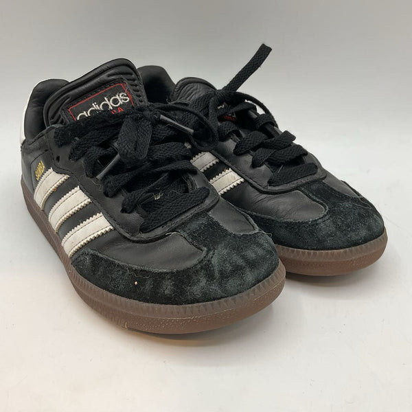 Size 1Y: Adidas Samba Black/White Lace-Up Sneakers