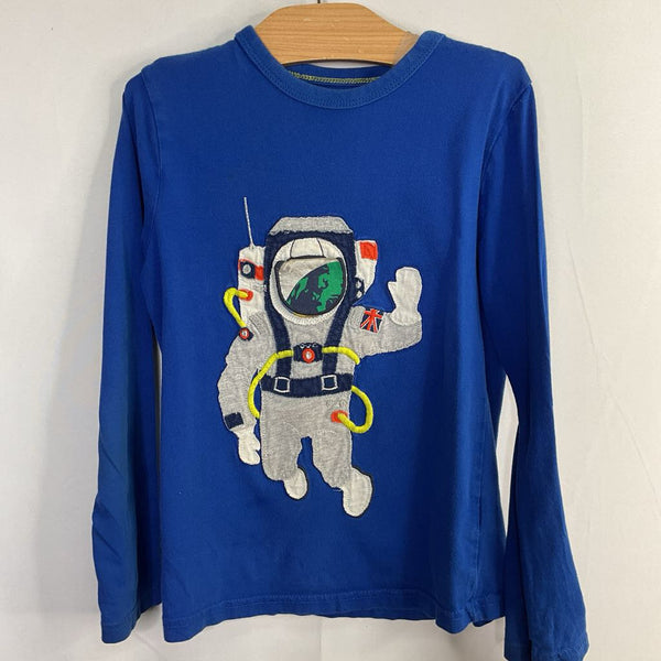Size 6-7: Boden Blue Astronaut Applique Long Sleeve Shirt