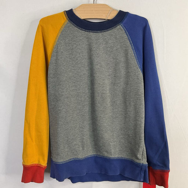 Size 6-7 (120): Hanna Andersson Gray/Multi Color Block Sweatshirt