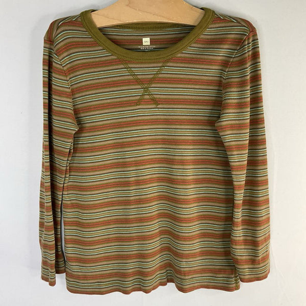 Size 5: Tea Green/Multi Striped Long Sleeve Shirt