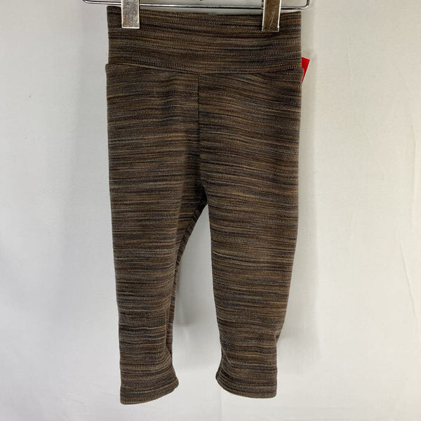 Size 12-18m: HumBird Brown/Gray Merino Wool Leggings
