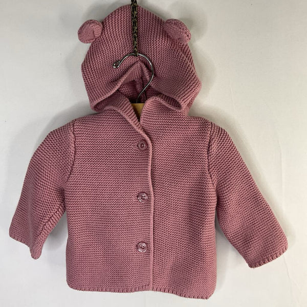 Size 3-6m: Gap Purple Teddy Ear Hooded Cardigan