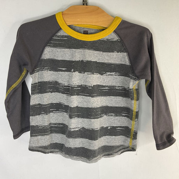 Size 2: Tea Gray Striped Long Sleeve Shirt