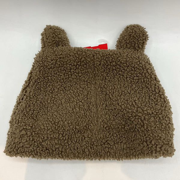 Size OS Toddler: Brown Faux Shearling Teddy Ear Hat